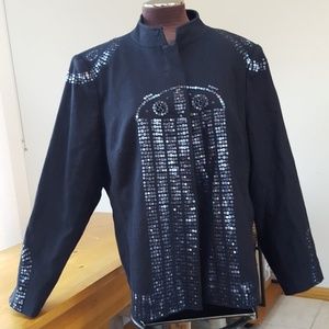 The Look Randolph Duke Black Sequin Blazer